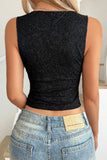 Scalloped Lace V-Neck Tank Top