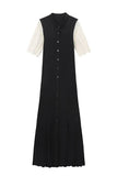 Button-Front Casual Midi Dress