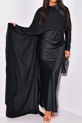 Draped Evening Gown with Elegant Silhouette