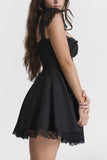 Lace Trimmed Mini Dress