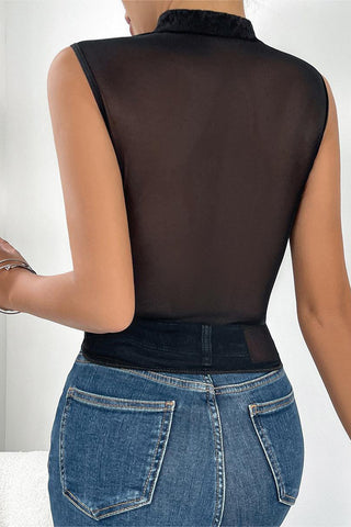 Lace Tie-Front Tank Top