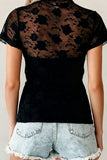 Sheer Floral Lace Blouse