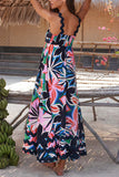 Scalloped-Trim Casual Maxi Dress