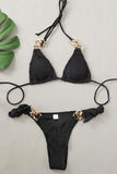 Chain-Detail Bikini Set