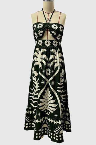 Strapless Cutout Casual Maxi Dress