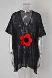 Floral Mesh Beach Cover-Up
