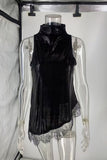 Asymmetrical Lace-Trim Tank Top
