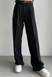High-Waisted Tailored Casual Pants