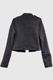 Military-Inspired Button Jacket