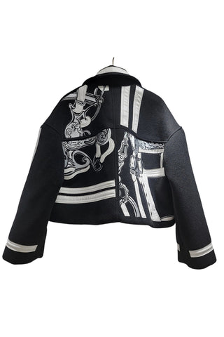 Graphic Print Statement Jacket