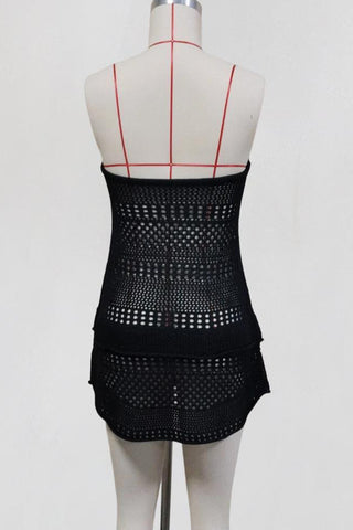 Chic Knit Halter Vacation Dress