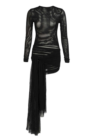 Elegant Draped Vacation Dress