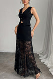 Elegant Two-Piece Lace Skirt Set