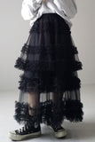 Layered Ruffle Maxi Skirt