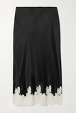 Elegant Lace-Trimmed Skirt Set