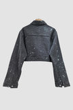 Glitter Embellished Denim Jacket