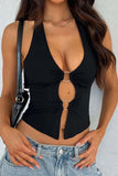 Ring Detail Cutout Cami Top