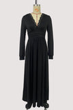Elegant V-Neck Casual Maxi Dress