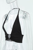 Halter Ring Detail Tank Top