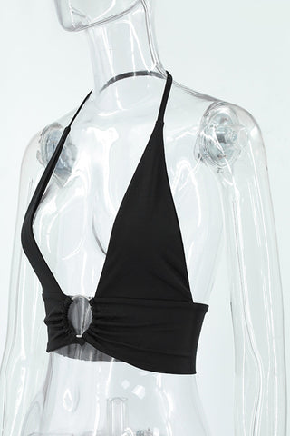 Halter Ring Detail Tank Top