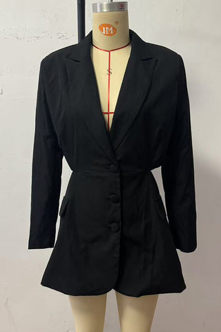 Elegant Long-Line Blazer Jacket