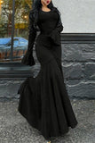 Elegant Long-Sleeve Maxi Dress