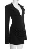 Stylish Ruched Casual Dress