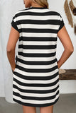 Striped Casual T-Shirt Dress