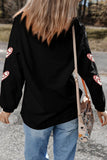 Heart Graphic Patched Sweatshirt