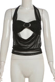 Mesh-Detail Tie-Back Tank