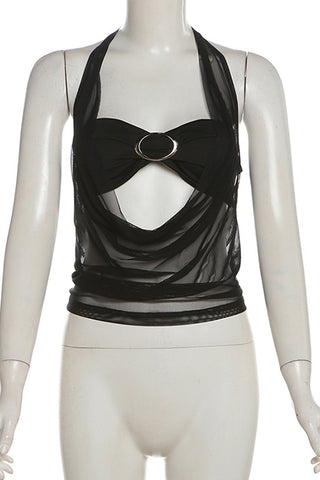 Mesh-Detail Tie-Back Tank