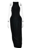 Elegant High-Neck Evening Gown