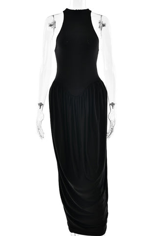 Elegant High-Neck Evening Gown