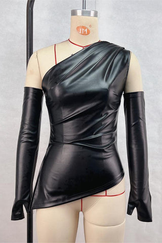 Asymmetric Sleeve Tank Top
