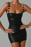 Studded Strap Bodycon Dress