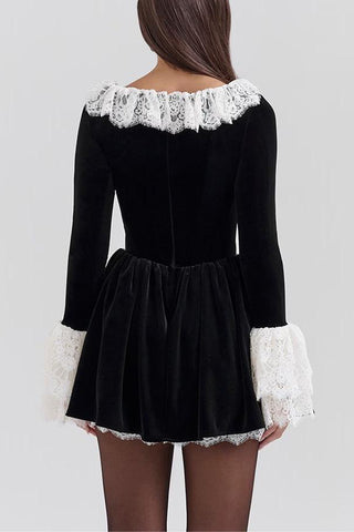 Lace-Trim Casual Dress