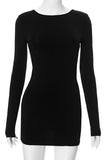 Long-Sleeve Casual Mini Dress