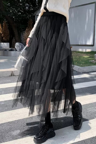 Flowing Layered Casual Skirt