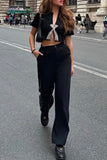 Keyhole Embellished T-Shirt