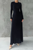 Elegant Long Sleeve Maxi Dress