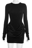Draped Ruched Evening Dress