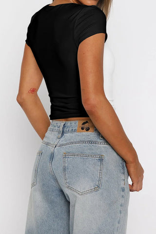 Square Neck Short Sleeve Tee