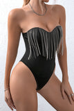 Rhinestone Embellished Camisole Bodysuit