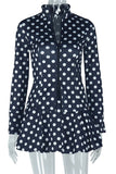 Polka Dot Zipper Skirt Set