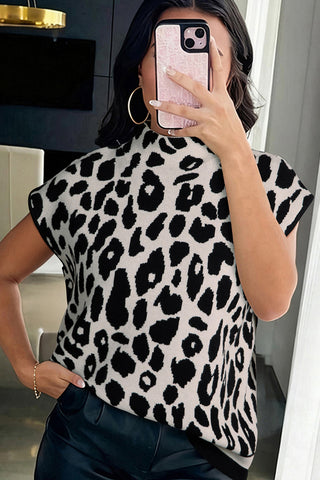 Chic Animal Print Sweater