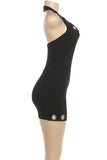 Halter Eyelet Casual Dress
