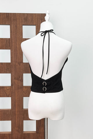 Draped Front Halter Tank