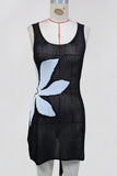 Floral Mesh Casual Beach Dress
