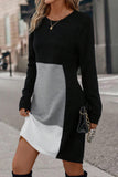 Stylish Color-Block Casual Dress