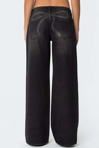 Wide-Leg Straight Jeans